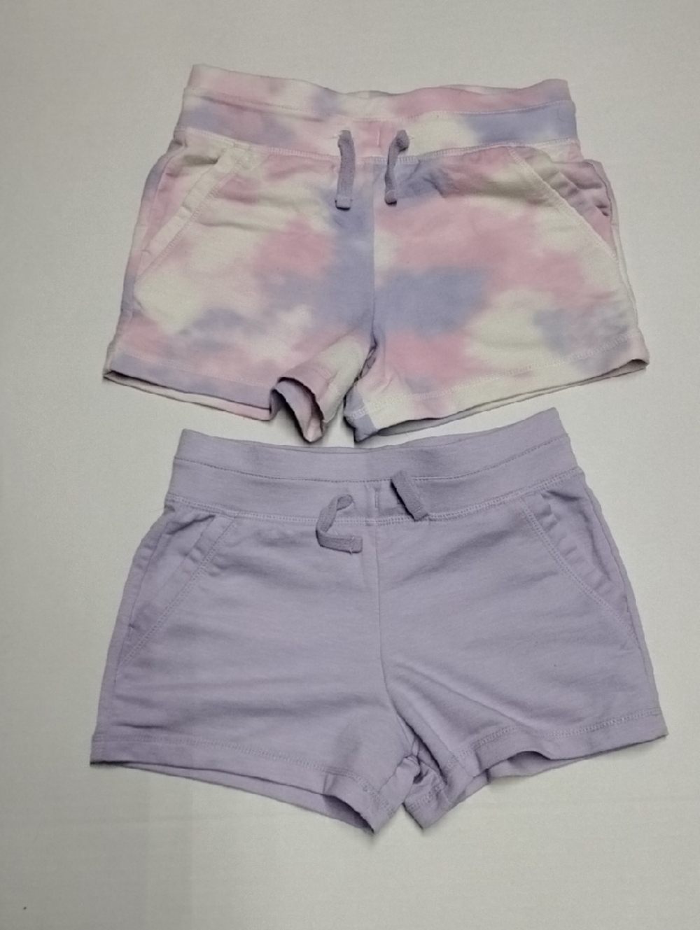 32 Degrees Cool Girls' Pastel Tie-Dye & Lavender Knit Shorts - XS 5/6